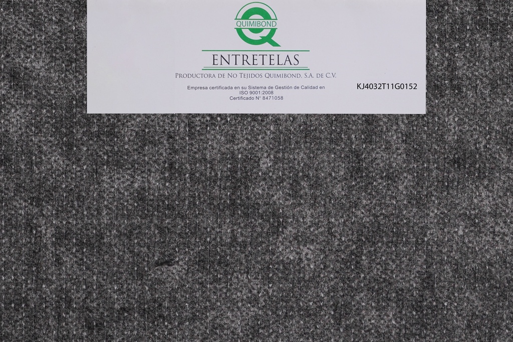KJ4032T11GO152: Entretela no tejida tramada fusionable 43  gr  PES-PA 60%/40% Gris semi - suave