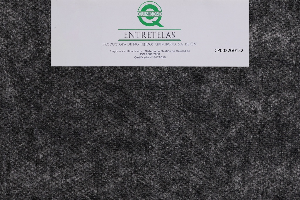 CP0022GO152: Entretela no tejida fusionable 59  gr  PES 100% Gris semi - rigido
