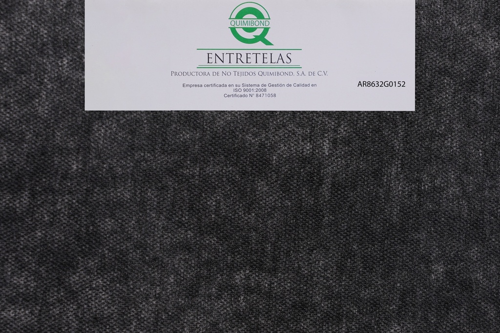 AR8632GO152: Entretela no tejida fusionable 62  gr  PES 100% Gris rigido