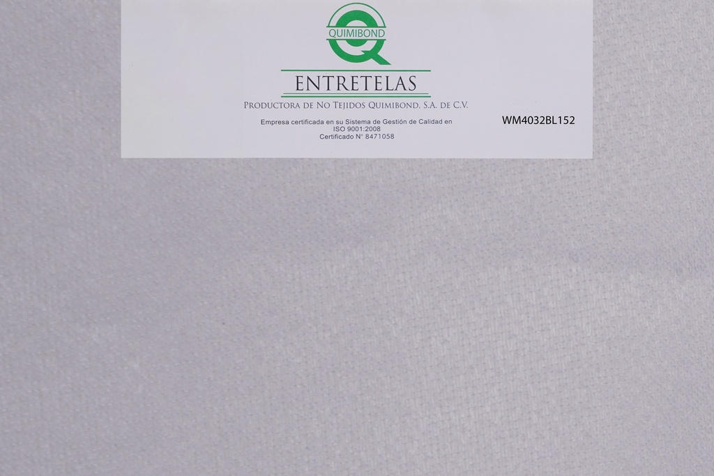 WM4032BL152: Entretela de tejido circular fusionable 46  gr  PES 100% Blanco suave
