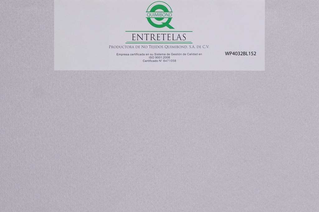 WP4032BL152: Entretela de tejido circular fusionable 54  gr  PES 100% Blanco suave