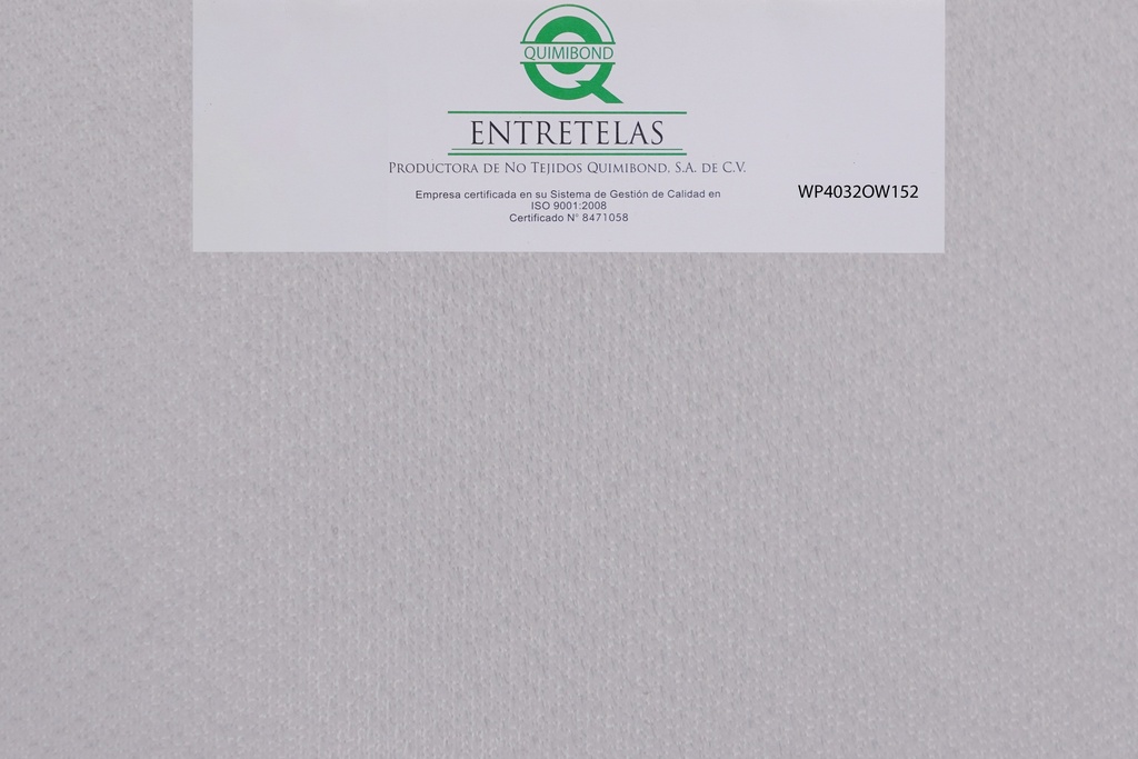 WP4032OW152: Entretela de tejido circular fusionable 54  gr  PES 100% Off White suave