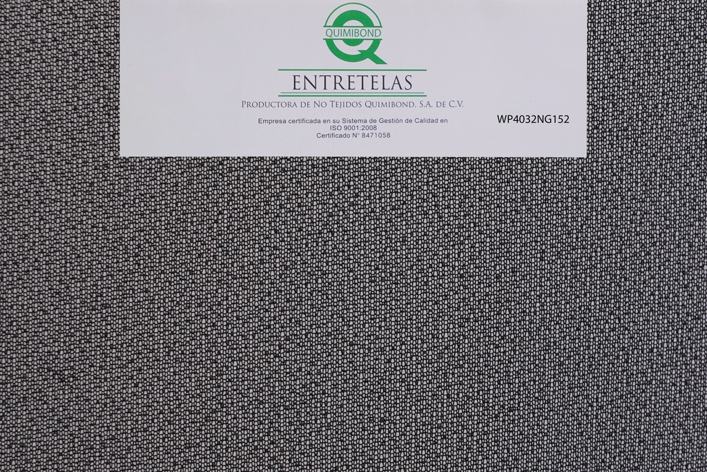 WP4032NG152: Entretela de tejido circular fusionable 54  gr  PES 100% Negro suave
