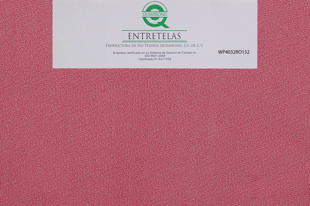 WP4032RO152: Entretela de tejido circular fusionable 54  gr  PES 100% Rojo suave