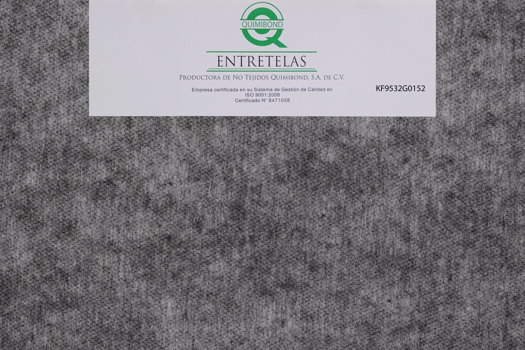 KF9532GO152: Entretela no tejida fusionable 28  gr  PES-PA 50%/50% Gris semi - suave
