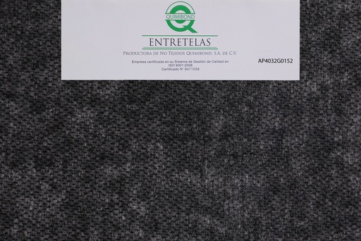 [AP4032GO152] AP4032GO152: Entretela no tejida fusionable 50  gr  PES 100% Gris rigido