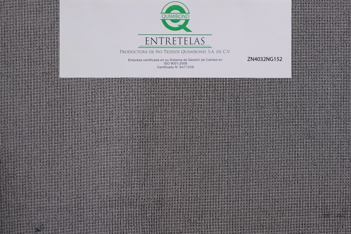 [ZN4032NG152] ZN4032NG152: Entretela de tejido circular fusionable 48  gr  PES 100% Negro suave