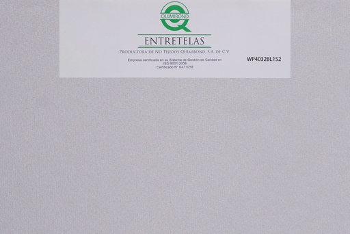 [WP4032BL152] WP4032BL152: Entretela de tejido circular fusionable 54  gr  PES 100% Blanco suave