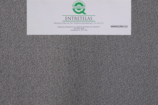 [WM4032NG152] WM4032NG152: Entretela de tejido circular fusionable 46  gr  PES 100% Negro suave