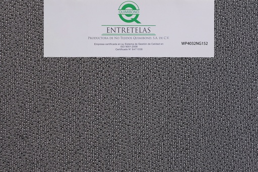 [WP4032NG152] WP4032NG152: Entretela de tejido circular fusionable 54  gr  PES 100% Negro suave