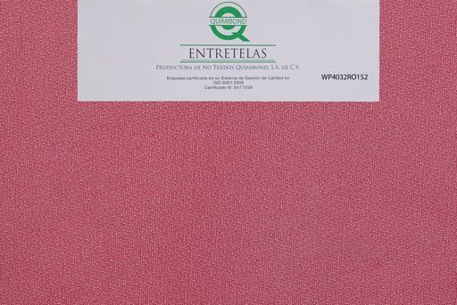 [WP4032RO152] WP4032RO152: Entretela de tejido circular fusionable 54  gr  PES 100% Rojo suave