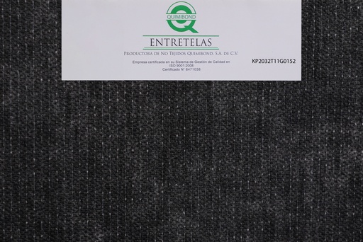 [KP2032T11GO152] KP2032T11GO152: Entretela no tejida tramada fusionable 56  gr  PES-PA 60%/40% Gris semi - suave