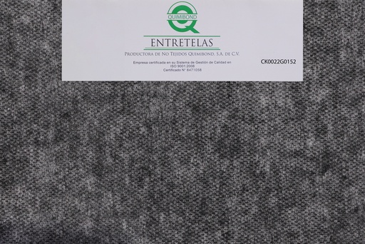 [CK0022GO152] CK0022GO152: Entretela no tejida fusionable 45  gr  PES 100% Gris semi - rigido