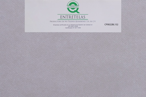 [CP0021BL152] CP0021BL152: Entretela no tejida fusionable 59  gr  PES 100% Blanco semi - rigido