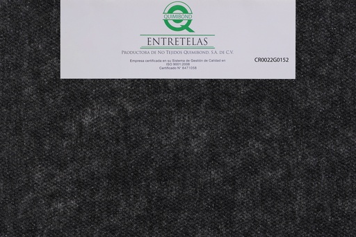 [CR0022GO152] CR0022GO152: Entretela no tejida fusionable 70  gr  PES 100% Gris semi - rigido