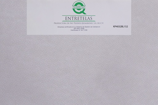 [KP4032BL152] KP4032BL152: Entretela no tejida fusionable 50  gr  PES-PA 50%/50% Blanco semi - suave