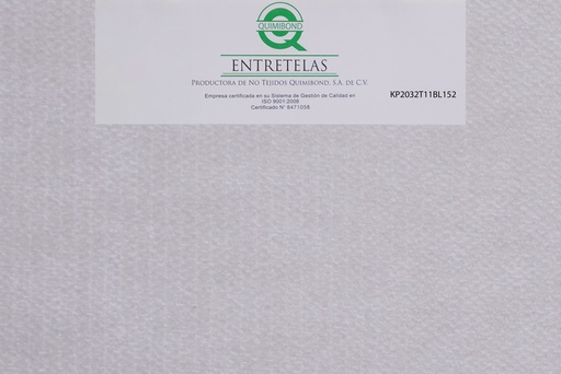 [KP2032T11BL152] KP2032T11BL152: Entretela no tejida tramada fusionable 56  gr  PES-PA 60%/40% Blanco semi - suave
