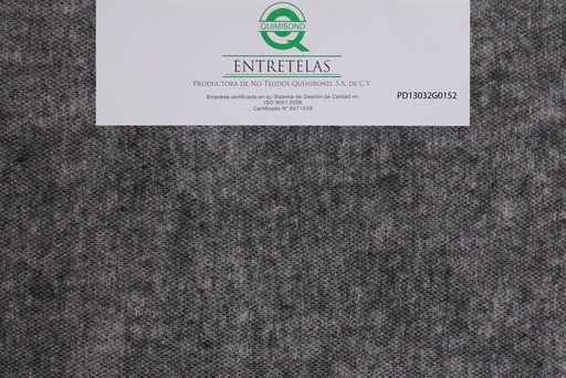 [PD13032GO152] PD13032GO152: Entretela no tejida fusionable 28  gr  PES 100% Gris semi - rigido