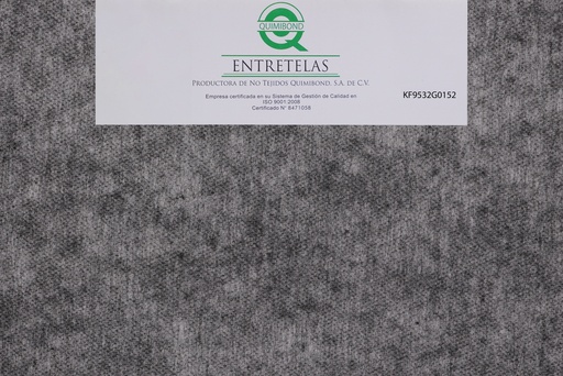 [KF9532GO152] KF9532GO152: Entretela no tejida fusionable 28  gr  PES-PA 50%/50% Gris semi - suave