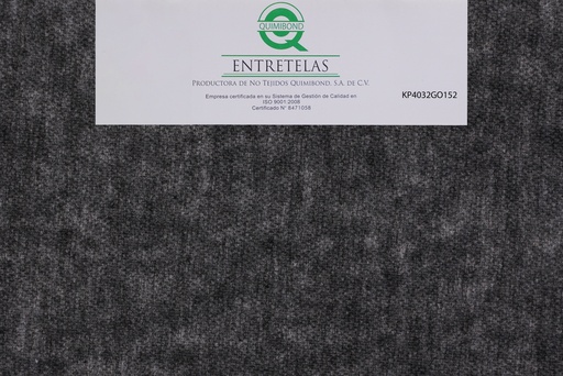 [KP4032GO152] KP4032GO152: Entretela no tejida fusionable 50  gr  PES-PA 50%/50% Gris semi - suave